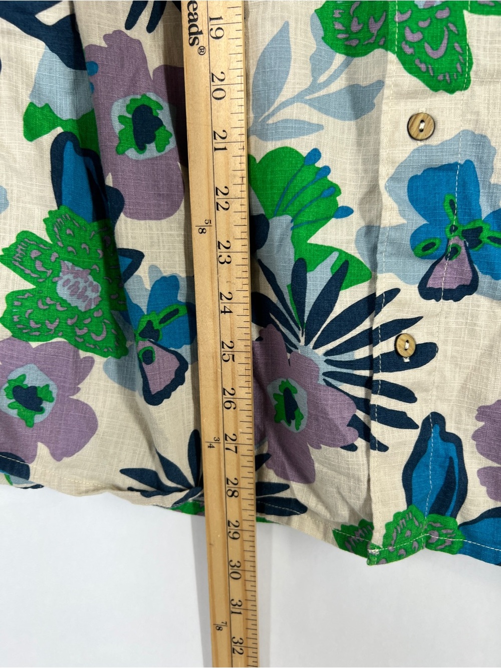 Roark Men’s Floral Button Up Shirt Size M Organic Cotton Linen - Picture 11 of 13
